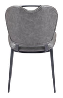 Zuo Modern Terrence Dining Chair (Set of 2) in Vintage Brown/Gray