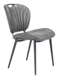Zuo Modern Terrence Dining Chair (Set of 2) in Vintage Brown/Gray