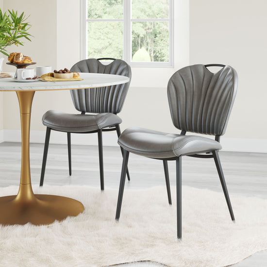Zuo Modern Terrence Dining Chair (Set of 2) in Vintage Brown/Gray