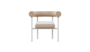 Azzurro Living Texoma Dining Chair With Natural Aluminum Frame And Almond All-Weather Wicker