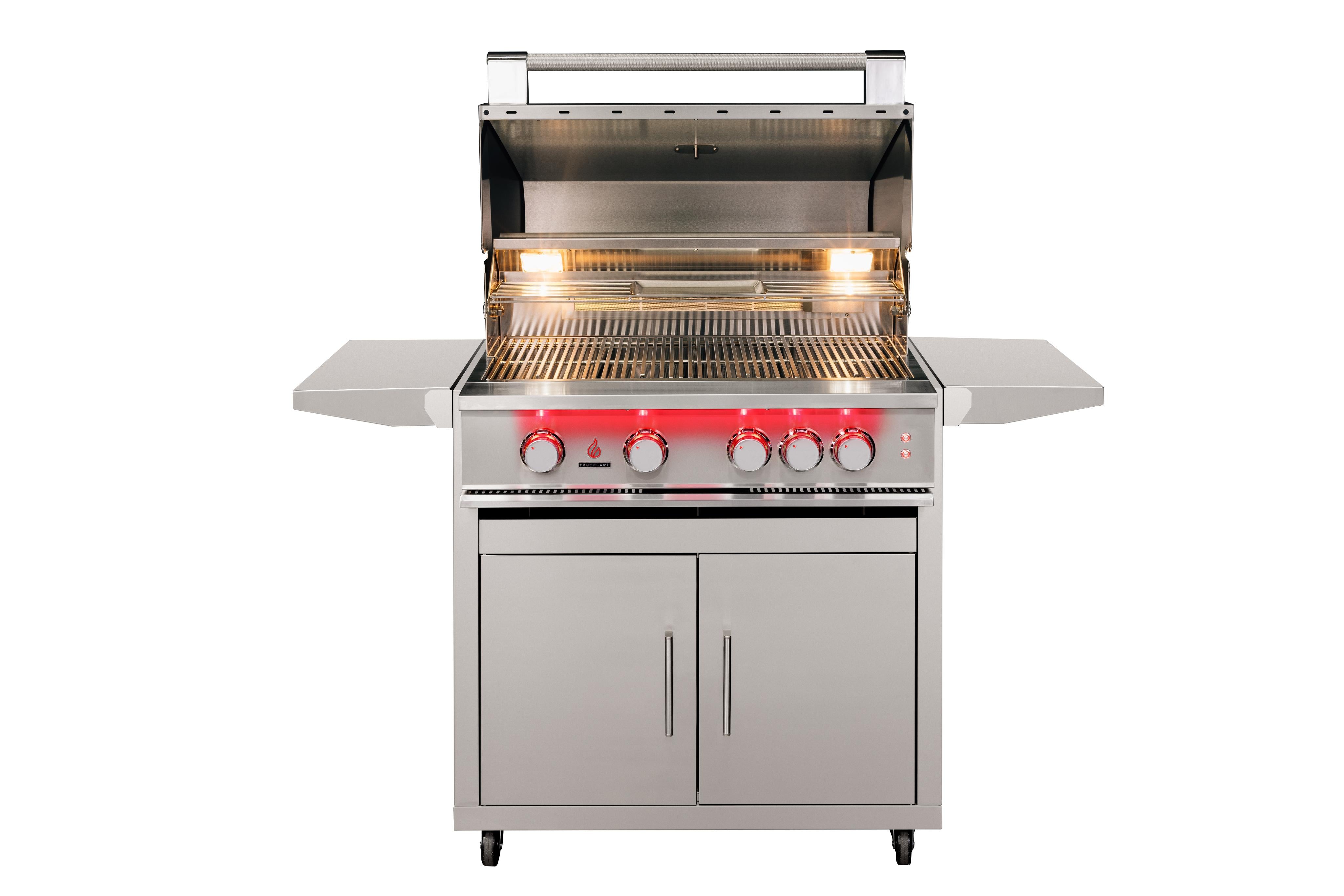 TrueFlame Deluxe Cart With Fold-Down Side Shelves - KD (Fits TF32/TFE32)