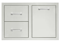 TrueFlame 33" 2-Drawer And Access Door Combo