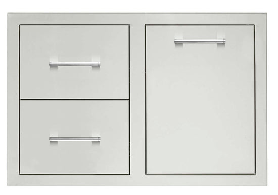 TrueFlame 33" 2-Drawer And Access Door Combo Masonry Frame Return