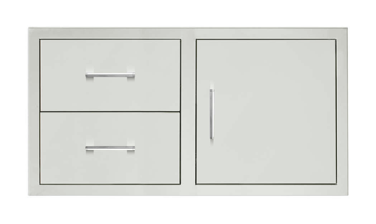 TrueFlame 42" 2-Drawer And Access Door Combo