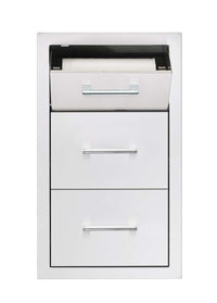 TrueFlame 17" Vertical 2-Drawer And Paper Towel Holder Combo Masonry