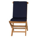 All Things Cedar 9-Piece Butterfly Folding Chair Set and White/Blue/Green/Red Cushion