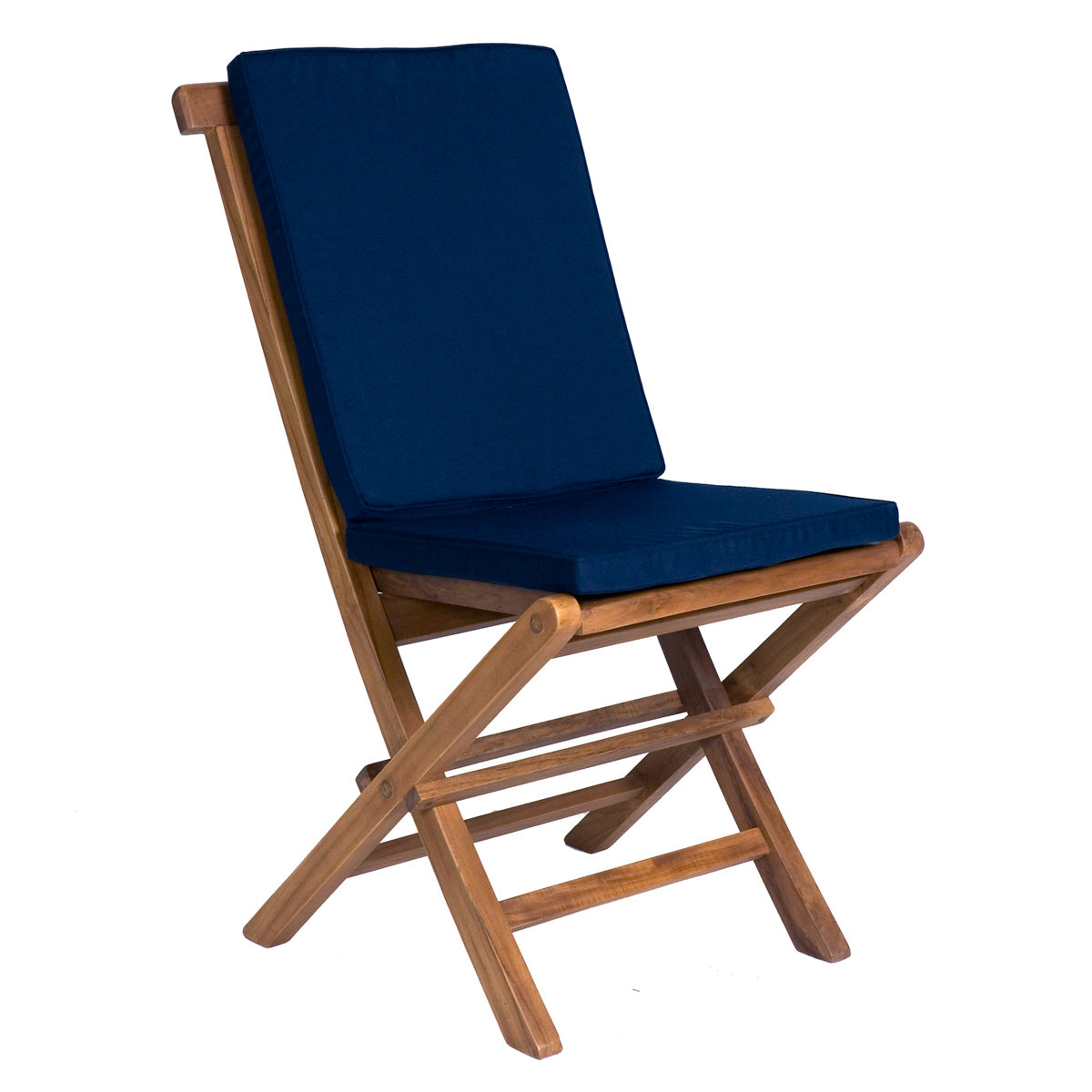 All Things Cedar Folding Chair Set & Blue/Green/Red/White Cushions