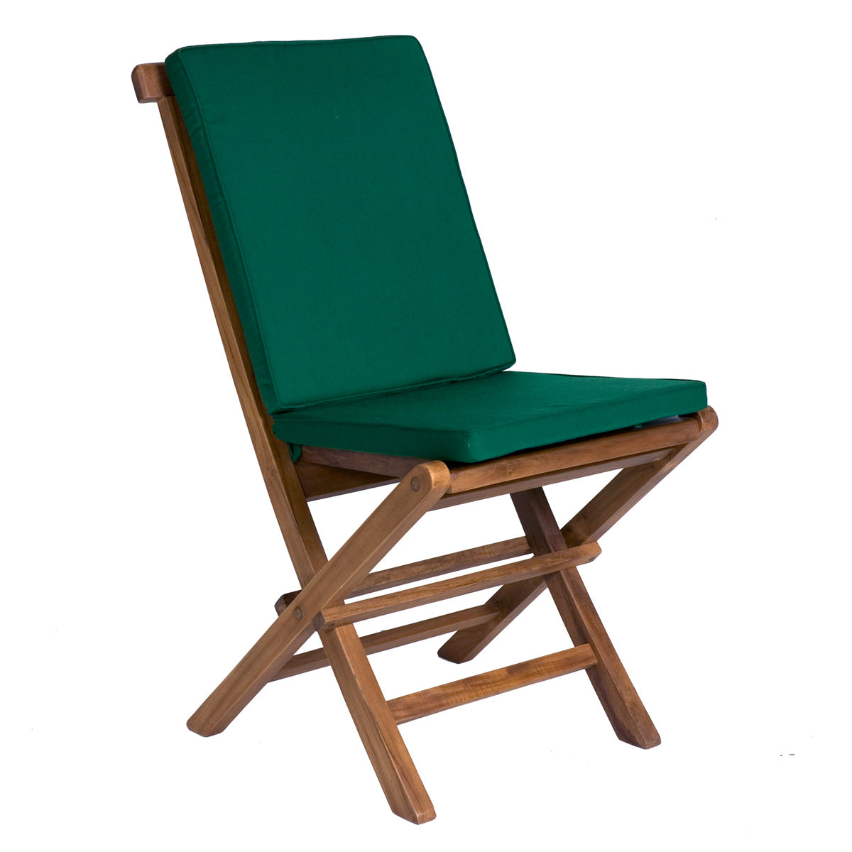 All Things Cedar Folding Chair Set & Blue/Green/Red/White Cushions