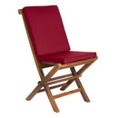 All Things Cedar Folding Chair Set & Blue/Green/Red/White Cushions