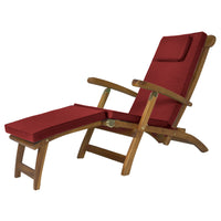 All Things Cedar 5 - Position Steamer Chair & Blue/Green/Red/White Cushion