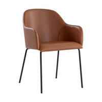 Sunpan Hensley Dining Armchair in Dark Teal / Dawn Grey / Hazelnut / Mina Warm Grey