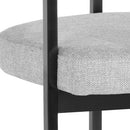 Sunpan Marris Dining Armchair Gold-Danny Teal / Gunmetal-Belfast Heather Grey