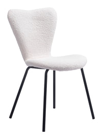 Zuo Modern Thibideaux Dining Chair (Set of 2) in Ivory/Light Gray