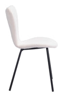 Zuo Modern Thibideaux Dining Chair (Set of 2) in Ivory/Light Gray