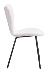 Zuo Modern Thibideaux Dining Chair (Set of 2) in Ivory/Light Gray