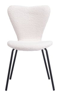 Zuo Modern Thibideaux Dining Chair (Set of 2) in Ivory/Light Gray