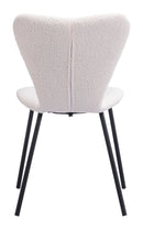 Zuo Modern Thibideaux Dining Chair (Set of 2) in Ivory/Light Gray