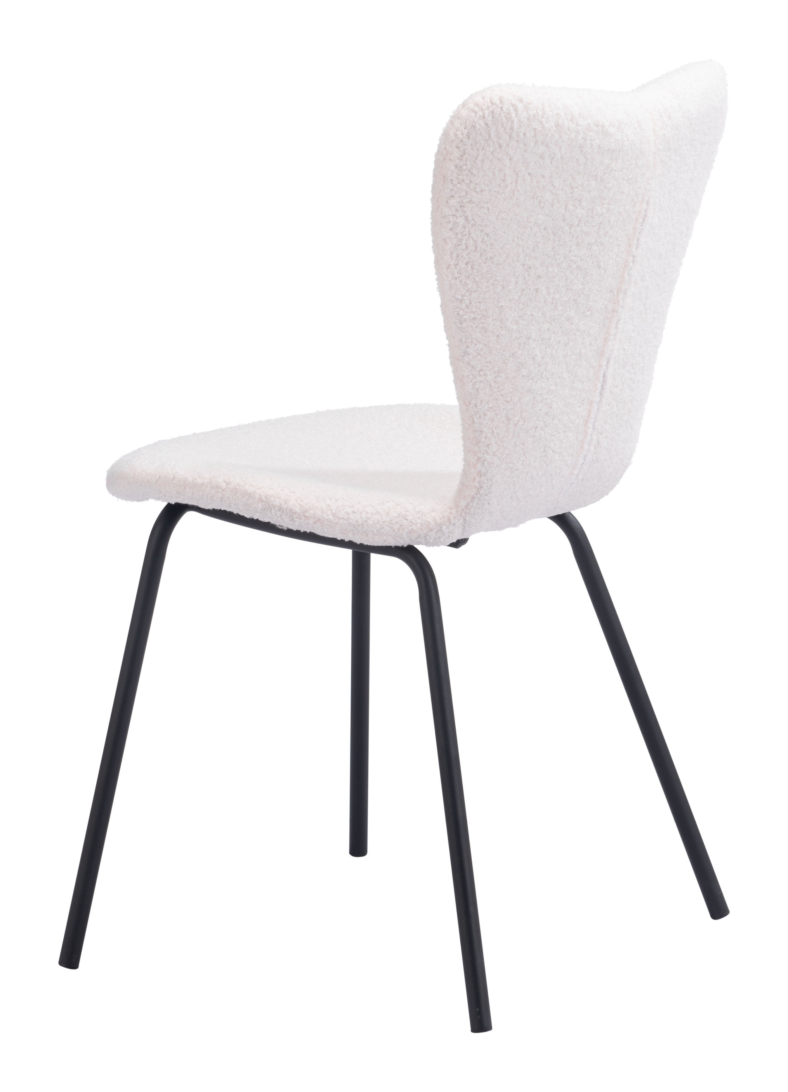 Zuo Modern Thibideaux Dining Chair (Set of 2) in Ivory/Light Gray