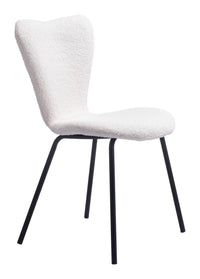 Zuo Modern Thibideaux Dining Chair (Set of 2) in Ivory/Light Gray