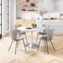 Zuo Modern Thibideaux Dining Chair (Set of 2) in Ivory/Light Gray