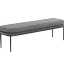 Sunpan Koffi Bench Dark Bronze-Chacha Cream Meg Taupe / Gun Rey-Chacha Grey Antonio Charcoal