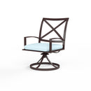 Sunset West La Jolla Aluminum Swivel Dining Chair with Cushion