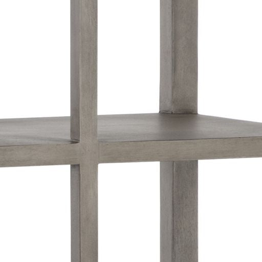 Sunpan Kenzie Bookcase in Grey / Rustic Oak