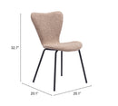 Zuo Modern Tollo Dining Chair in Brown