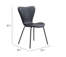 Zuo Modern Torlo Dining Chair in White/Black