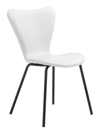 Zuo Modern Torlo Dining Chair in White/Black