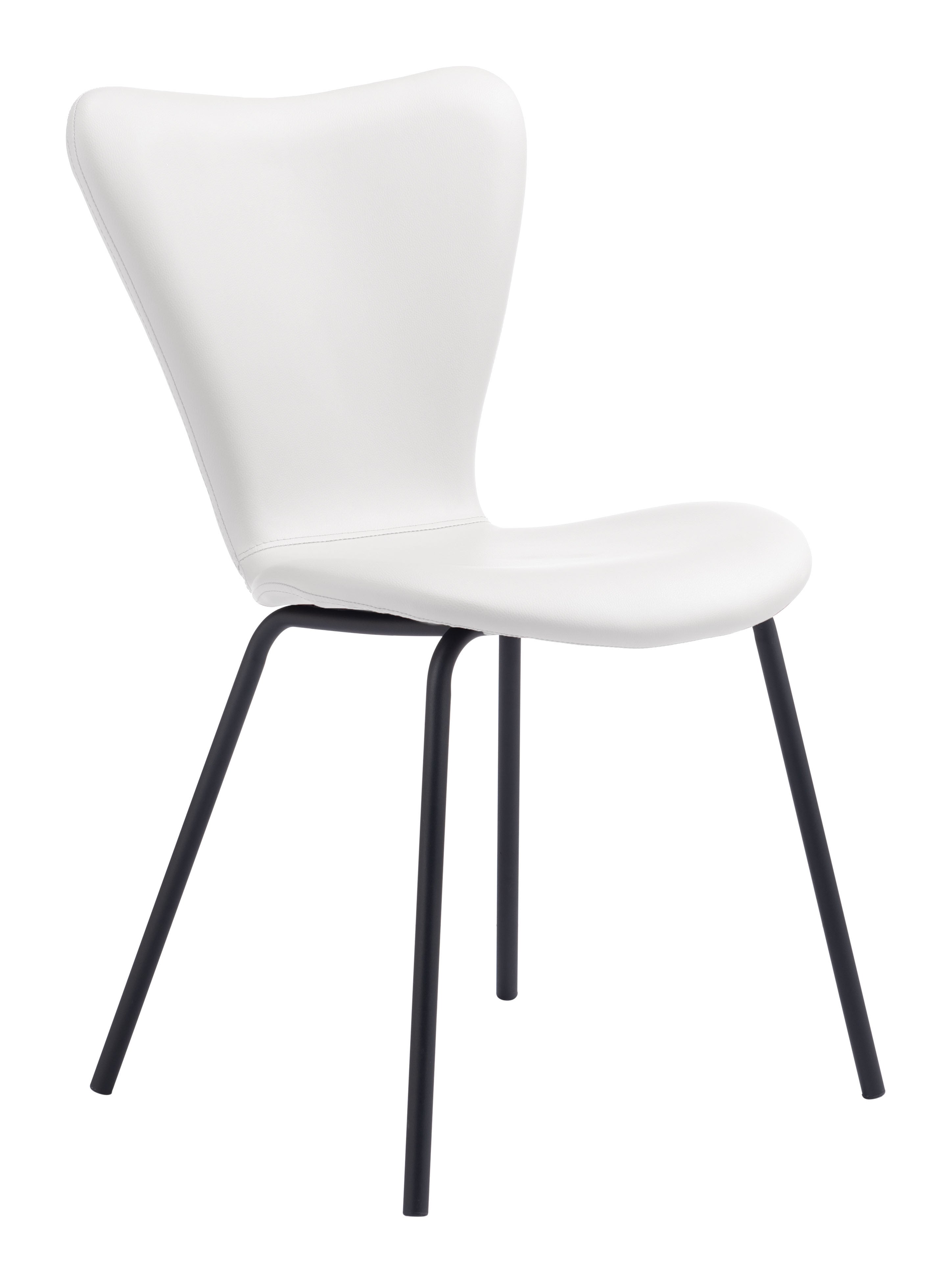 Zuo Modern Torlo Dining Chair in White/Black