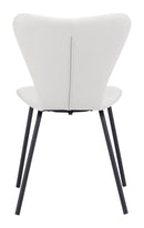 Zuo Modern Torlo Dining Chair in White/Black