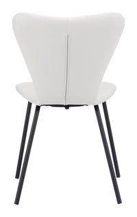 Zuo Modern Torlo Dining Chair in White/Black