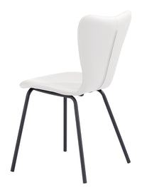 Zuo Modern Torlo Dining Chair in White/Black