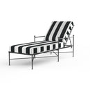 Sunset West Provence Wrought Iron Chaise Lounge with Cushion
