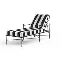 Sunset West Provence Wrought Iron Chaise Lounge with Cushion