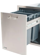 Bull BBQ Slim 10 Gallon Trash Drawer With Trash Can