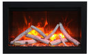 AmantiiTraditional Smart Electric 26" Indoor / Outdoor WiFi Enabled Insert, Featuring a MultiFunction Remote Control , Multi Speed Flame Motor and a 10 piece Birch Log Set