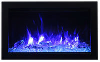 Amantii Traditional Smart Electric 30" Indoor / Outdoor WiFi Enabled Insert, Featuring a MultiFunction Remote Control , Multi Speed Flame Motor and a 10 piece Birch Log Set