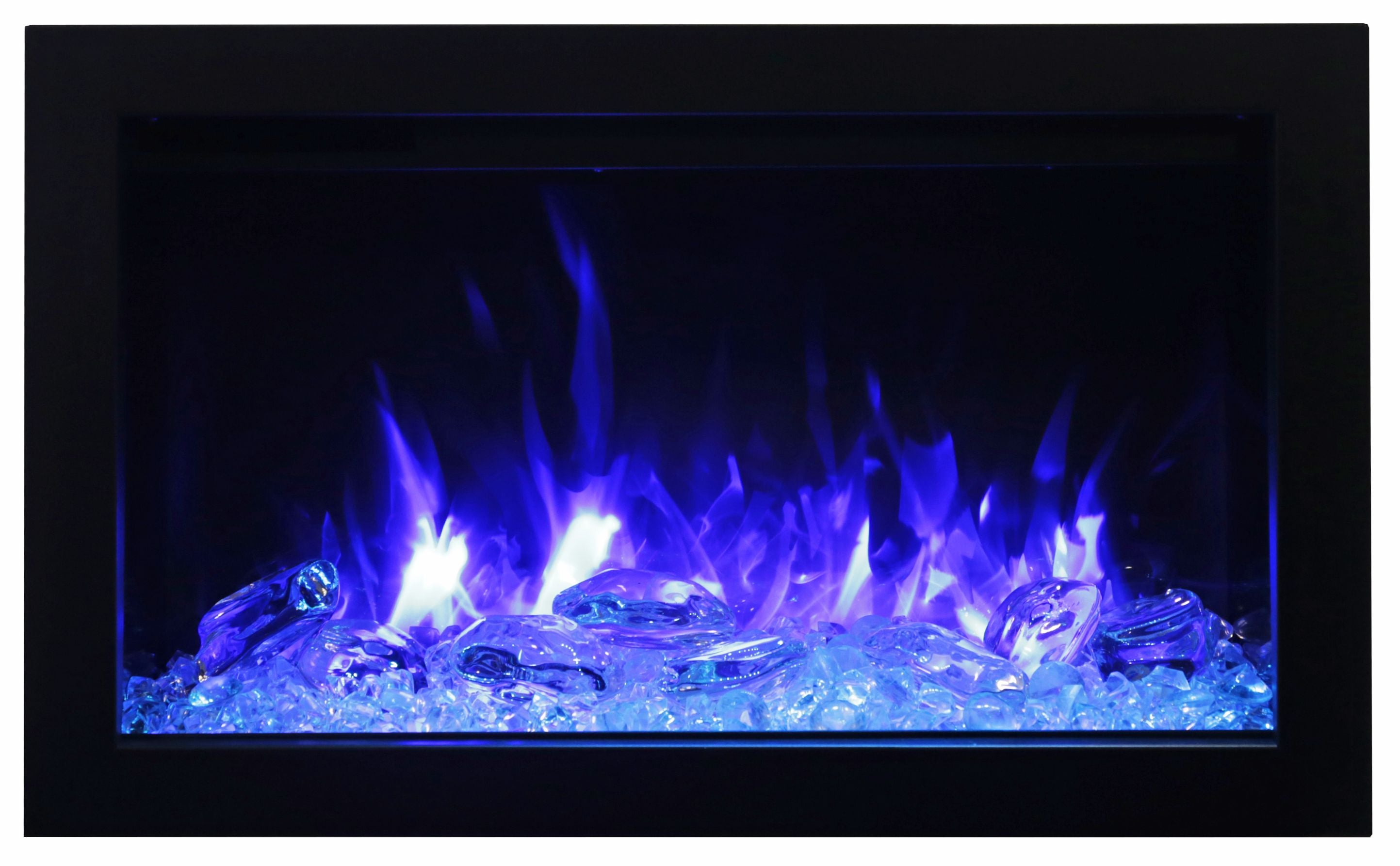 Amantii Traditional Smart Electric 30" Indoor / Outdoor WiFi Enabled Insert, Featuring a MultiFunction Remote Control , Multi Speed Flame Motor and a 10 piece Birch Log Set