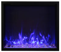Amantii Traditional Smart Electric 44" Indoor / Outdoor WiFi Enabled Insert, Featuring a Multi Function Remote Control, Multi Speed Flame Motor and two (2) 10 piece Birch Log Sets