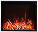 Amantii Traditional Smart Electric 48" Indoor / Outdoor WiFi Enabled Insert, Featuring a Multi Function Remote Control, Multi Speed Flame Motor and two (2) 10 piece Birch Log Sets