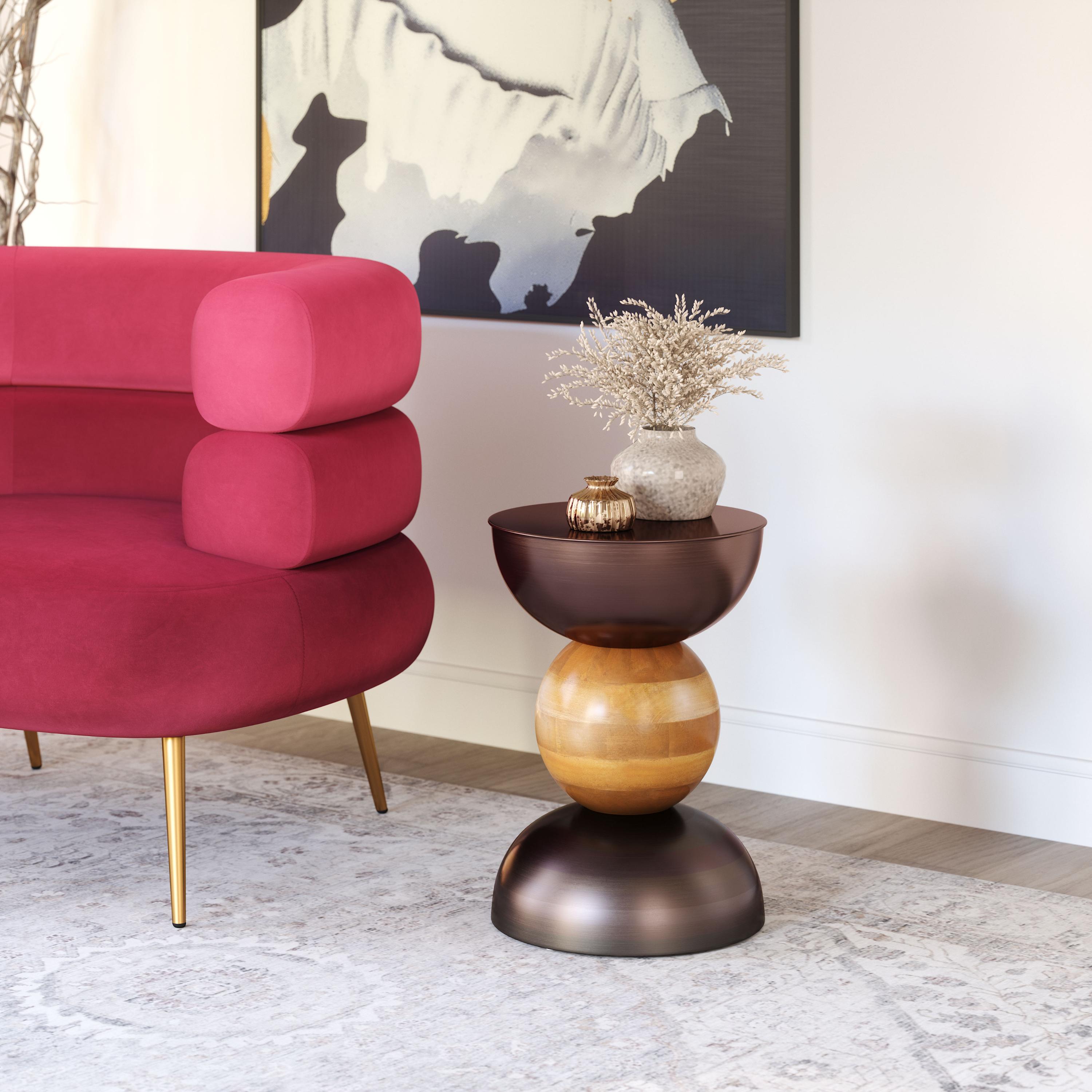 Zuo Modern Tripoli Side Table in Bronze