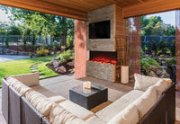 Amantii 50" 3 Sided Glass Electric Fireplace Built-in Only
