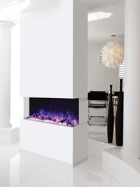 Amantii 50" 3 Sided Glass Electric Fireplace Built-in Only