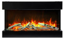 Amantii 30" Unit - 10 5/8" In Depth 3 Sided Glass Fireplace