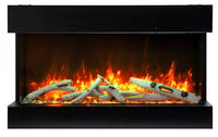 Amantii 30" Unit - 10 5/8" In Depth 3 Sided Glass Fireplace