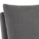 Sunpan Glenrose Wheeled Dining Chair in Effie Linen / Effie Smoke