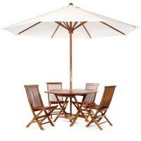 All Things Cedar 6 Piece Folding Table Set