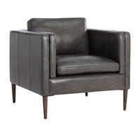 Sunpan Richmond Armchair - Brentwood Charcoal Leather